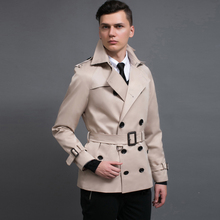 Minglu Brand New Mens Trench Coat England Style Beige Trenchcoat Plus Size 3xl Mens Trench Coat Male Slim Fit Jacket For Gift 2024 - buy cheap