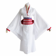 Brdwn-traje de baño de kimono Noragami para mujer, cosplay de Nora Hine, con lazo, cinturón, diadema y manga larga 2024 - compra barato