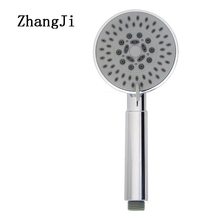 Насадка для душа ZhangJi с пятью отверстиями из силикагеля, водосберегающая хромированная насадка для душа, насадка для ванной комнаты с разбрызгивателем, два цвета 2024 - купить недорого
