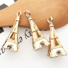 10pcs Gold Alloy Tower Pendants Mini Tower Charms Bracelets Earring DIY Findings Hair Jewelry Accessories Handmade Craft YZ045 2024 - buy cheap