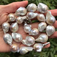 Baroque Pearl Necklace 15-18mm Large Baroque Pearl Necklace 18inch High Luster 2024 - buy cheap