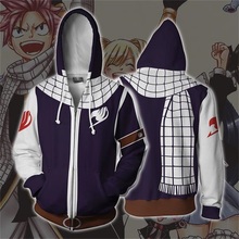 Fairy tail natsu casaco com capuz 3d, jaqueta e moletom com capuz, fantasia cosplay, casual 2024 - compre barato