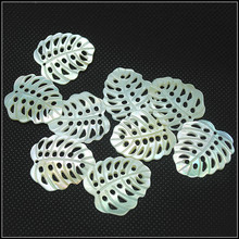 7PC White Leaf Natural Shell Pendants For DIY Bracelets Making Accessories Size 23x25MM  Mother Of pearl Jewelry Findings 2024 - buy cheap