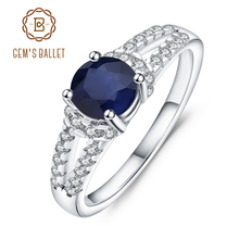 GEM'S BALLET 1.31Ct Natural Blue Sapphire Gemstone Ring 925 Sterling Silver Vintage Engagement Rings for Women Fine Jewelry 2024 - buy cheap