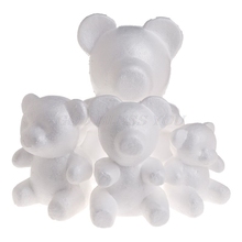 Белые шарики из пенополистирола в виде медведя 2024 - купить недорого