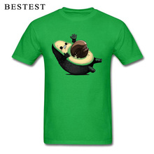 Camiseta masculina de abacate vs alienígena, camiseta engraçada com gola redonda e gola em o normal, roupas masculinas, 100% algodão 2024 - compre barato