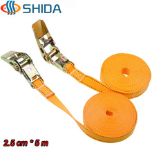 1pcs 2.5cm * 5 Meters 900KG Metal Cargo Lashing Polyester Webbing Straps, Hold Secure Ratchet Tie Down Cam Buckle Winch Strap 2024 - buy cheap