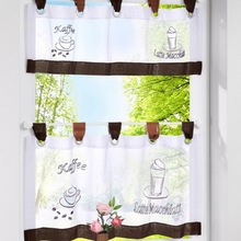 European style bistro window curtain fancy tap top kitchen curtain coffee tier curtain  cartoon window curtain for living room 2024 - buy cheap