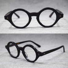 Vintage Hand Made Small 38mm Round Full Rim Eyeglass Frames Acetate Unisex Optical Myopia RxAble Glasses 2024 - buy cheap