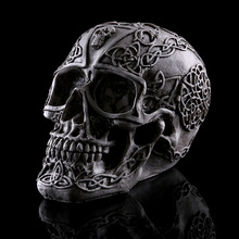 Modelo de calavera humana para decoración Interior, molde médico de resina para Halloween, decoración de Bar 2024 - compra barato