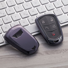 purple black Smart TPU Key Cover Fob Case for Cadillac ATS CTS CT6 XTS Escalad 2024 - buy cheap