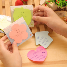 2pcs Cute Kawaii shape Creative Memo Pad Sticky Notes Memo Notebook Stationery Post Note Paper Stickers Office School Supplies 2024 - buy cheap