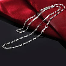 Low price hot selling silver color 2MM chain necklace 16-30inches fashion Jewelry for men and women collier 2024 - buy cheap