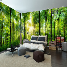 Custom Mural Natural Scenery Wallpaper Forest 3D Landscape Background Wall Mural Living Room Bedroom Wall Paper Home Decoration 2024 - buy cheap