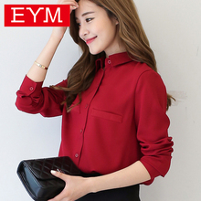Brand Women Blouse 2021 New Casual Women's Long Sleeved Solid Shirt Plus Size Blouses Ladies Office OL Style Shirts Blusas 2024 - buy cheap