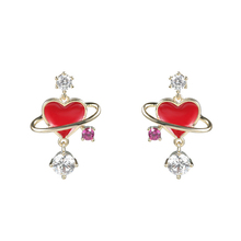 LADYCHIC New Arrival Cute Red Love Heart Shape Drop Earrings for Women Jewelry Silver Color Cubic Zirconia Earrings Gift LE1419 2024 - compre barato