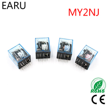 Free Shipping MY2P HH52P MY2NJ Relay Coil General DPDT Micro Mini Electromagnetic Relay Switch with LED AC 110V 220V DC 12V 24V 2024 - buy cheap