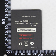 Pilhas recarregáveis li-polímero, de alta capacidade, 2000mah, 3.7v bl8601 bateria recarregável li-ion para fly bl8601 2024 - compre barato
