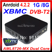 2014 DVB-T2 Android AML8726-MX двухъядерный Andorid 4.2.2 поддержка беспроводной тв Receicer 3D 3 г а . в . Smart TV Box DVB T2 Android google TV Box 2024 - купить недорого