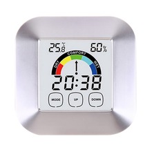 Termómetro Digital con pantalla táctil, higrómetro, despertador para mesa interior, medidor de humedad y temperatura 2024 - compra barato