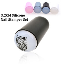 New 1pc diy 3.2cm Professional Marshmallow Big Jumbo Nail Art Stamper Silicone Refill Nail Stamp Stamping Tools Free Shipping 2024 - buy cheap