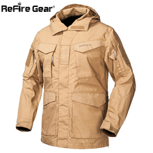 Мужская тактическая куртка ReFire Gear, длинный плащ с капюшоном, водонепроницаемая ветровка с карманами, для осени 2024 - купить недорого