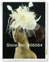 Sinamay Hats Fascinator Hair Accessories Cocktail Hats Party Hats Ivory Millinery Headwear Free shipping 3 Color 4Pcs/Lot MSF295 2024 - buy cheap
