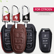 Genuine Leather Key Case Cover For Citroen C1 C2 C3 C4 Cactus C5 X7 Aircross DS3 DS4 DS5 Berlingo Key chain Holder Accessories 2024 - buy cheap