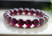 Free Shipping Top Quality Natural Purple Garnet Crystal Bracelet Round Stretch Beads AAAA 9mm 2024 - buy cheap