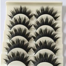 5 Pairs/Set NEW Black Long Thick 3D Natural Cross False Eyelashes Enlarge Your Eyes Eye lashes Extension Makeup Beauty Tools 2024 - buy cheap