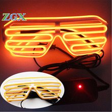 ZGX-Gafas de luz LED de 3 modos, iluminación de fiesta intermitente rápida, colorido brillante, juguetes clásicos para baile, DJ, salón de Halloween, Bar y Pub 2024 - compra barato