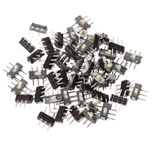 New Hot 50Pcs Slide Switch 6 Pin Mini Toggle Switch SMD PCB 2 Position DPDT SMT Vertical L22 2024 - buy cheap