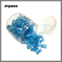 Colorido Anpwoo Amp01 100 Uds RJ45 RJ-45 CAT5 CAT5E Cable Modular de cabeza Ethernet chapado en oro conector de red mejor promoción 2024 - compra barato