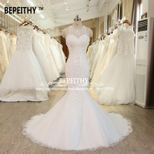 Женское свадебное платье, с перекрестными бусинами, на бретелях, с юбкой годе, 2021 2024 - купить недорого