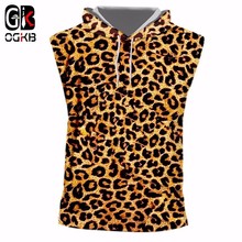 Camisas sin mangas OGKB de moda para niño, cuello redondo, estampado 3D, leopardo, hip hop 7XL, ropa para hombre, ropa interior, sudaderas con capucha de verano 2024 - compra barato