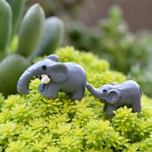 Conjunto de madre y Elefante en miniatura, decoración de casa, jardín, artesanía, microdecoración de paisajismo, accesorios DIY 2024 - compra barato