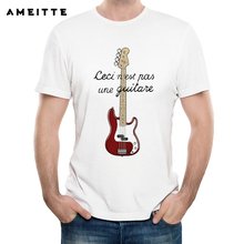 Новинка 2019 модная футболка с принтом бас-гитары футболка с забавной музыкой и рок-гитарой летние хипстерские крутые мужские топы 2024 - купить недорого