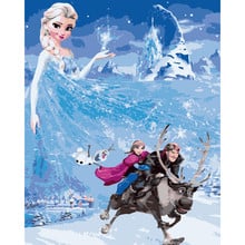 Painting By Numbers DIY Dropshipping 40x50 50x65cm Ice Queen Animation Charact Figure Canvas Wedding Decoration Art picture Gift 2024 - buy cheap