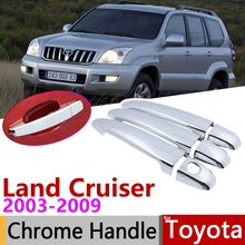 for Toyota Land Cruiser Prado 120 J120 L120 2003~2009 Chrome Door Handle Cover Car Accessories Stickers Trim Set 2005 2007 2008 2024 - buy cheap