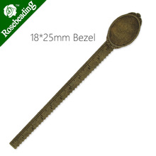 Antique bronze plated ruler with 18x25mm bezel,length is 134mm,ruler style hair stick,alloy filled,sold 10pcs/lot-C4325 2024 - buy cheap