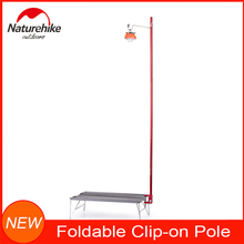 Naturehike equipamento de acampamento ao ar livre dobrável clip-on pole com gancho-ideal para pendurar acampamento lanterna luzes solares lâmpadas de piquenique 2024 - compre barato