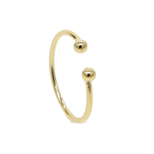 Simple delicado anillos de joyería de oro de dos bolas abierto ajustar joven minimalista color oro Delgado fino anillo de midi 2024 - compra barato