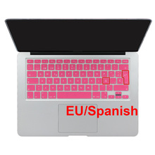 Ue entrar espanhol keybaord capa para ar 13 retina 13 15 pro 13 15 17 teclado imac a1314 mais fino adesivo de teclado 2024 - compre barato