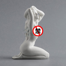 Modern Matt Glaze Ceramics Abstract Fiery Girl Figurine Nude Female Arts Sculpture Body Statue Desktop Decoration Office R1779 2024 - buy cheap