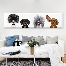 Nordic Style Creative Cute Puppies Canvas Painting Poster And Print Unique Decor Wall Art Picture For Living Room Bedroom Studio 2024 - buy cheap