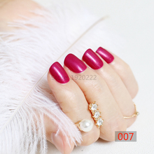 2022 fashion beautiful candy color Nail finished fake nails short paragraph 24pcs Scarlet N007 2024 - buy cheap