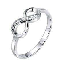 Bowknot zircão brilhante de bling prata anel banhado a moda Jewerly anel mulheres e homens, / Mvdlfgxz GWFGJNCB 2024 - compre barato