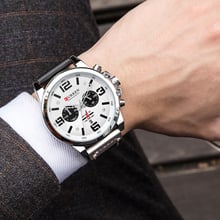 Curren-relógio de pulso de quartzo masculino, à prova d'água, com cronógrafo, militar, esportivo 2024 - compre barato