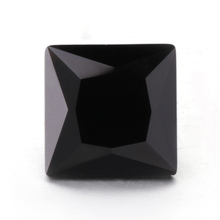 5A CZ Stones 1.5*1.5mm~12*12mm Princess Cut Black Cubic Zirconia Square Shape Synthetic Gems CZ Stone For Jewelry 2024 - buy cheap