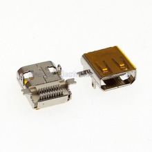 100pcs 19P MICRO HDMI Female Socket  D Type  with sticker SMT+DIP foot 2024 - buy cheap